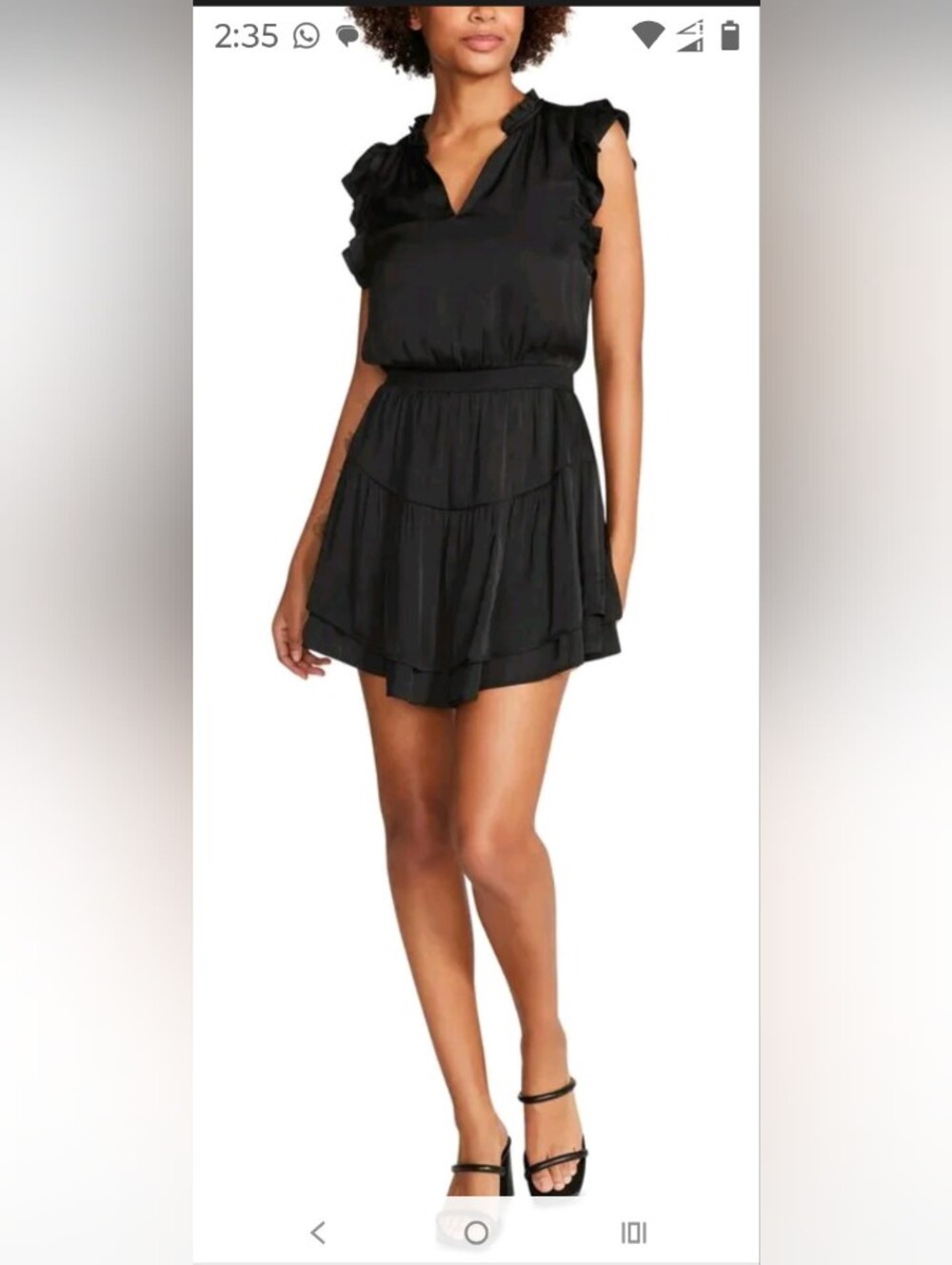Steve Madden Black Ruffled Mini Dress